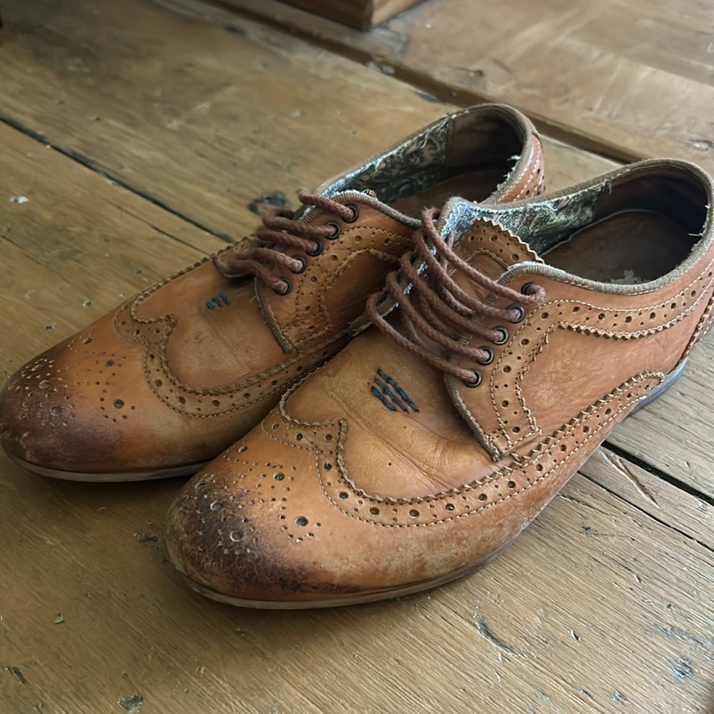 Brown Leather Shoes Nobrand